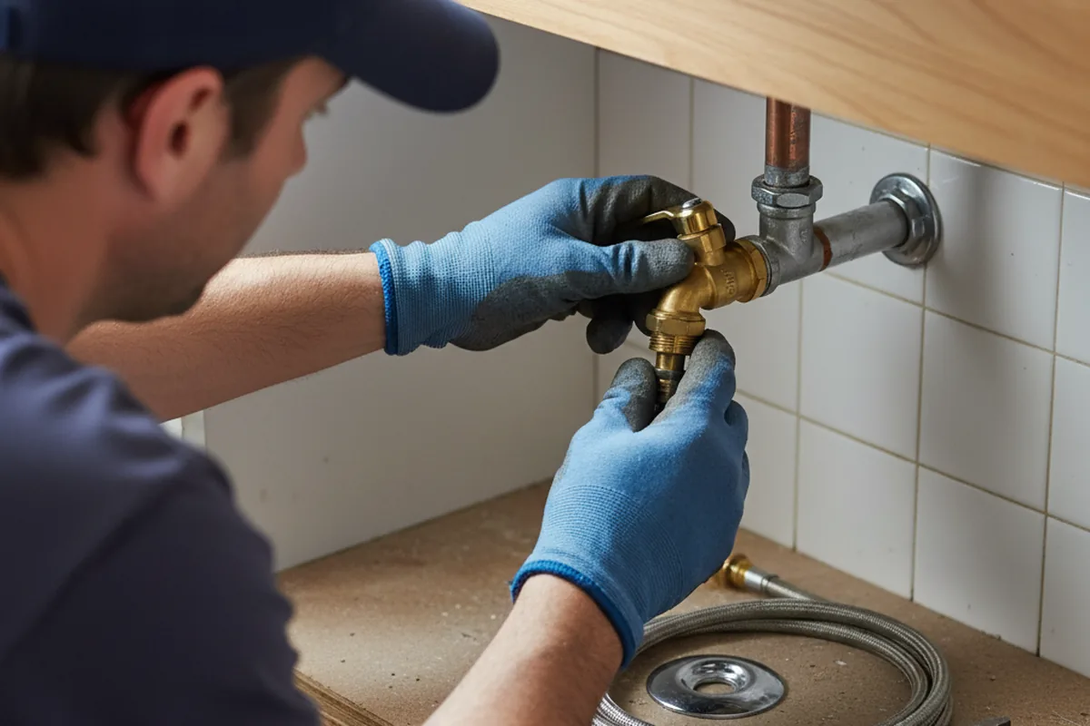 Shutoff valve and fitting work during Emergency Plumbing in Reedley